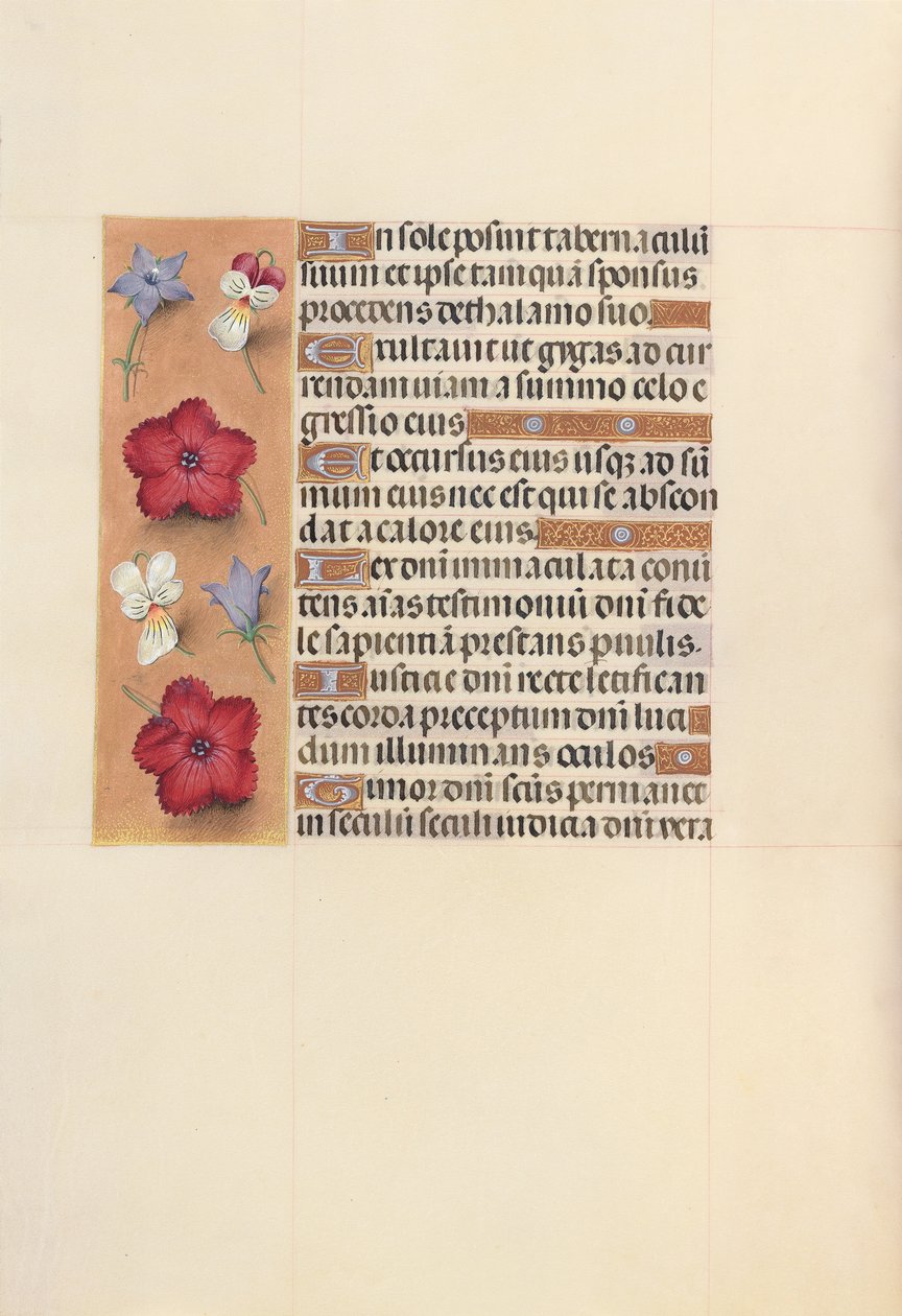 Godziny królowej Izabeli Katolickiej, królowej Hiszpanii: Fol. 101v, ok. 1500. autorstwa Master of the First Prayerbook of Maximillian