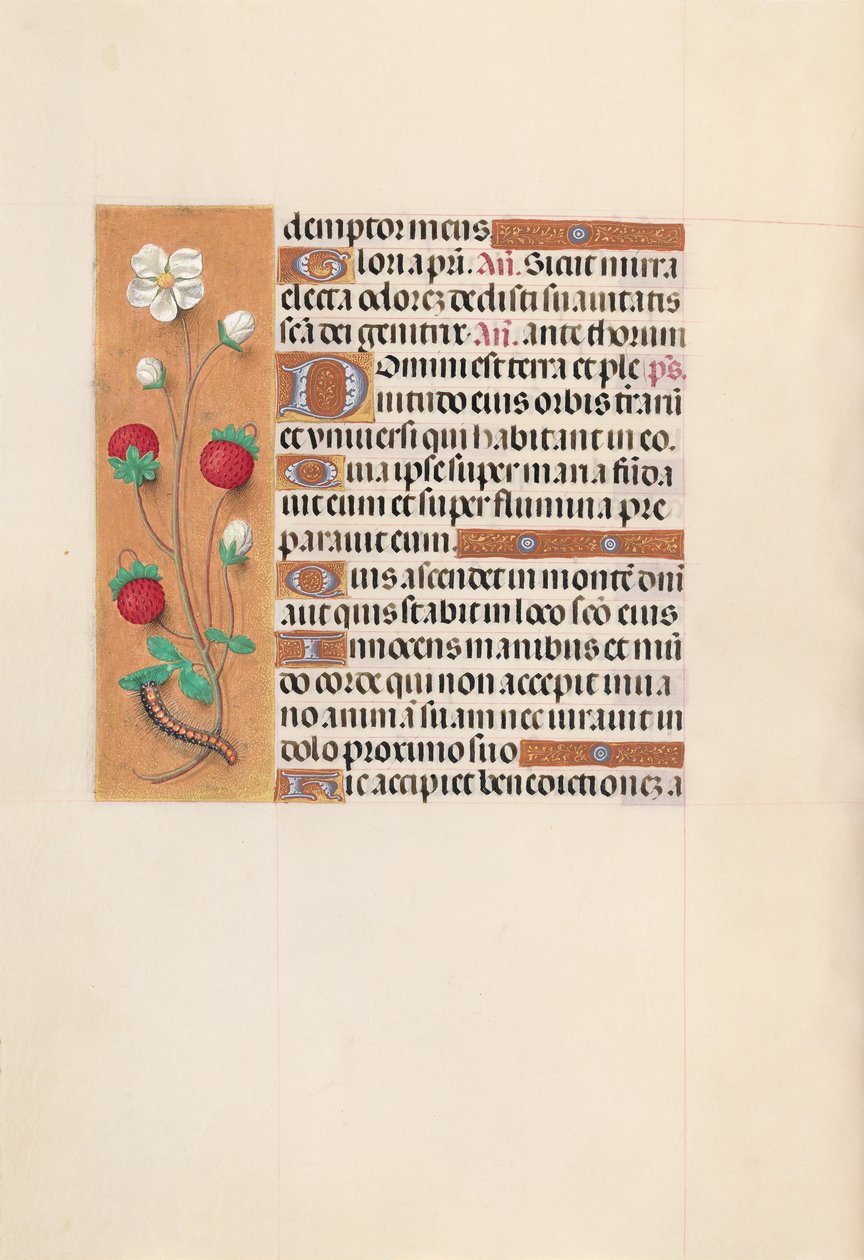Godziny królowej Izabeli Katolickiej, królowej Hiszpanii: Fol. 102v, ok. 1500. autorstwa Master of the First Prayerbook of Maximillian