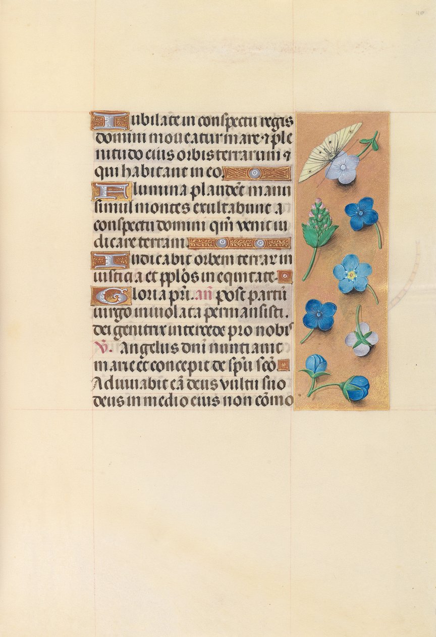 Godziny królowej Izabeli Katolickiej, królowej Hiszpanii: Fol. 110r, ok. 1500. autorstwa Master of the First Prayerbook of Maximillian