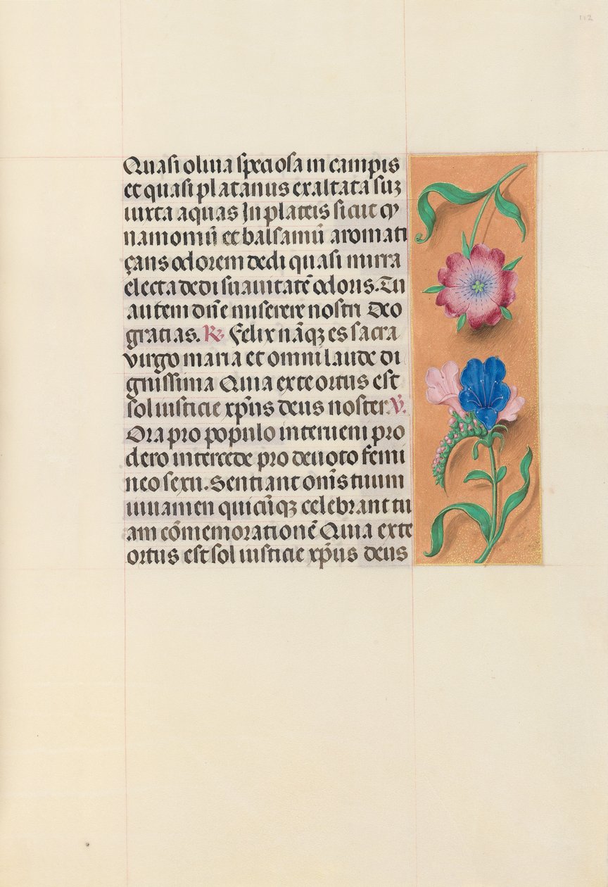 Godziny królowej Izabeli Katolickiej, królowej Hiszpanii: Fol. 112r, ok. 1500. autorstwa Master of the First Prayerbook of Maximillian