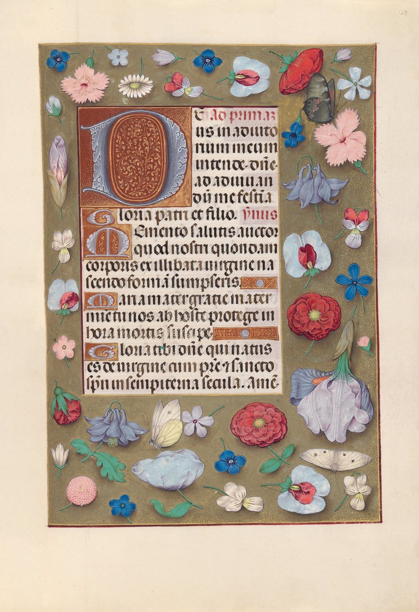 Godziny królowej Izabeli Katolickiej, królowej Hiszpanii: Fol. 127r, ok. 1500. autorstwa Master of the First Prayerbook of Maximillian