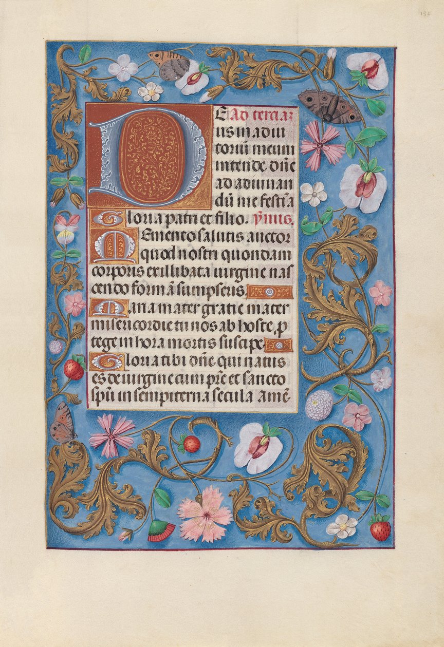 Godziny królowej Izabeli Katolickiej, królowej Hiszpanii: Fol. 132r, ok. 1500. autorstwa Master of the First Prayerbook of Maximillian