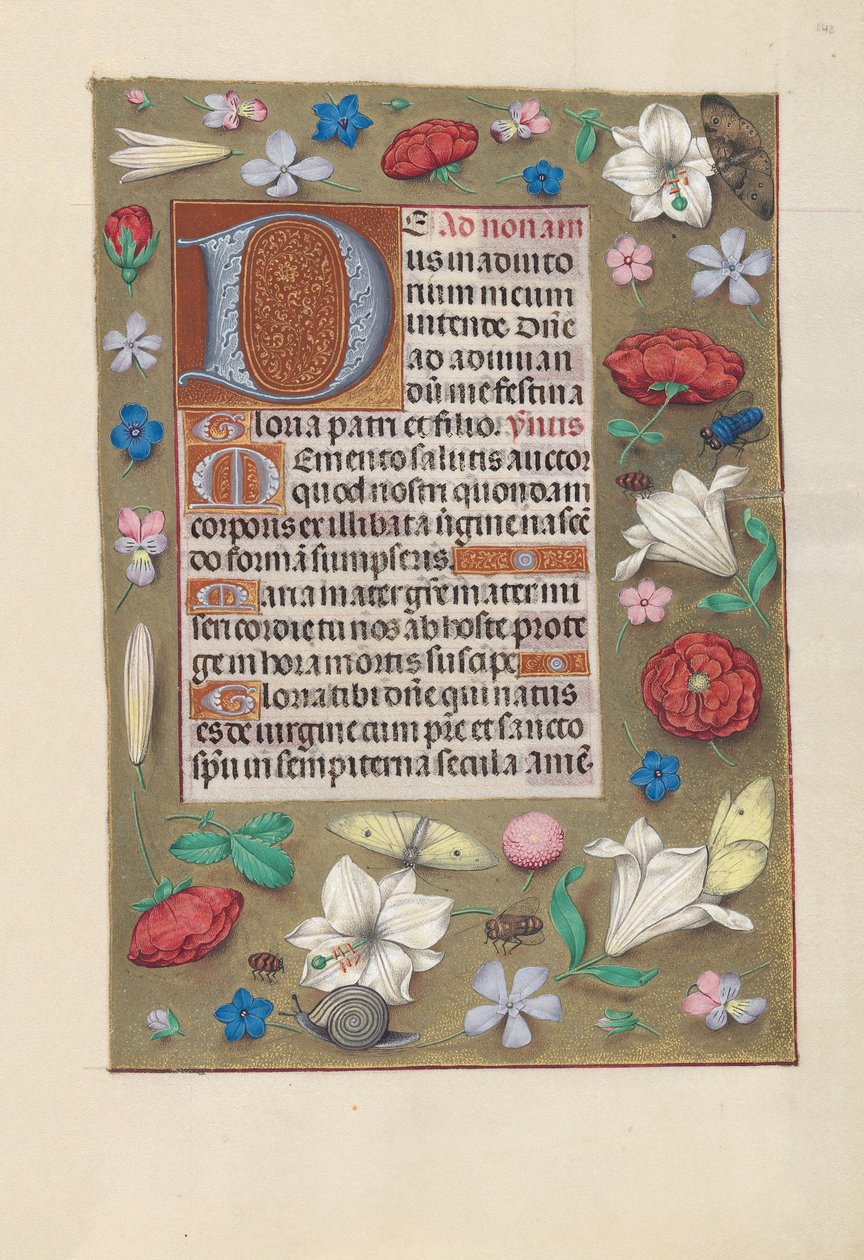 Godziny królowej Izabeli Katolickiej, królowej Hiszpanii: Fol. 142r, ok. 1500. autorstwa Master of the First Prayerbook of Maximillian