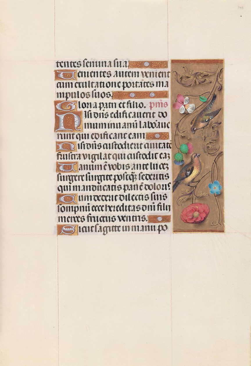 Godziny królowej Izabeli Katolickiej, królowej Hiszpanii: Fol. 143r, ok. 1500. autorstwa Master of the First Prayerbook of Maximillian