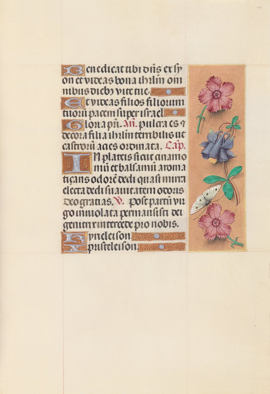 Godziny królowej Izabeli Katolickiej, królowej Hiszpanii: Fol. 144r, ok. 1500. autorstwa Master of the First Prayerbook of Maximillian