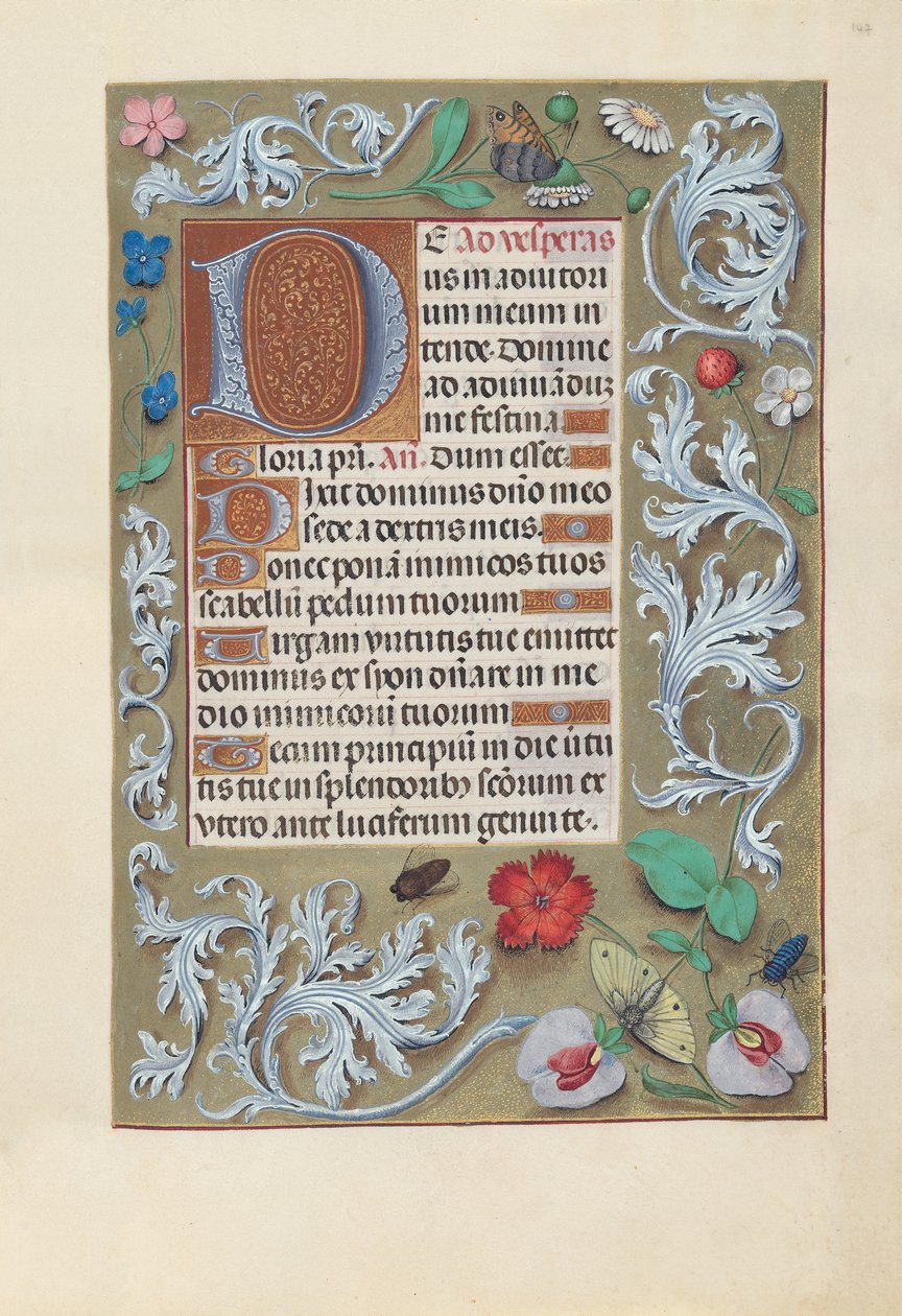 Godziny królowej Izabeli Katolickiej, królowej Hiszpanii: Fol. 147r, ok. 1500. autorstwa Master of the First Prayerbook of Maximillian
