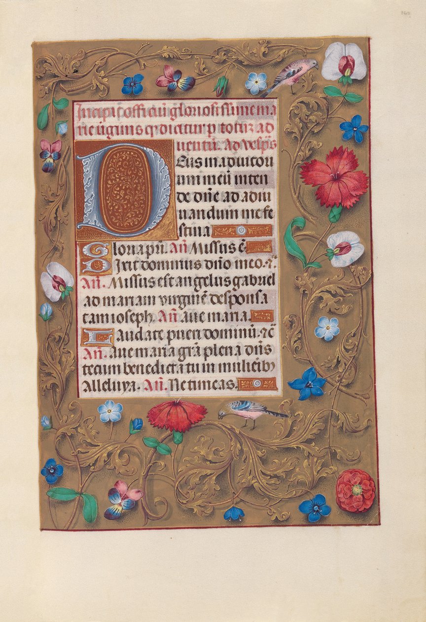 Godzinki królowej Izabeli Katolickiej, królowej Hiszpanii:  Fol. 160r autorstwa Master of the First Prayerbook of Maximillian