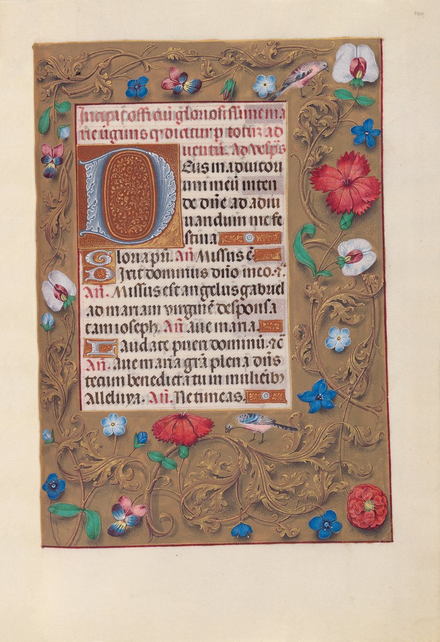 Godziny królowej Izabeli Katolickiej, królowej Hiszpanii: Fol. 160r, ok. 1500. autorstwa Master of the First Prayerbook of Maximillian