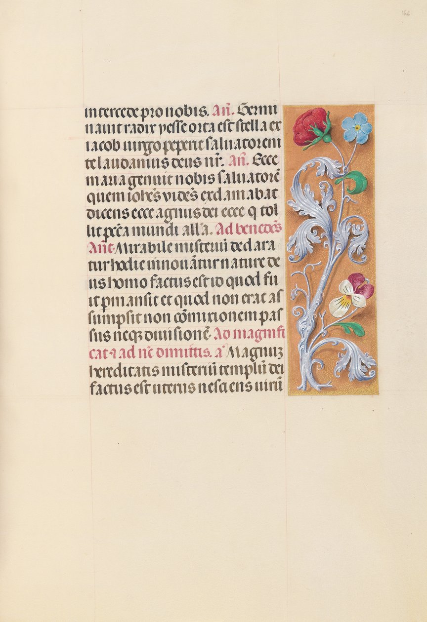 Godziny królowej Izabeli Katolickiej, królowej Hiszpanii: Fol. 166r, ok. 1500. autorstwa Master of the First Prayerbook of Maximillian