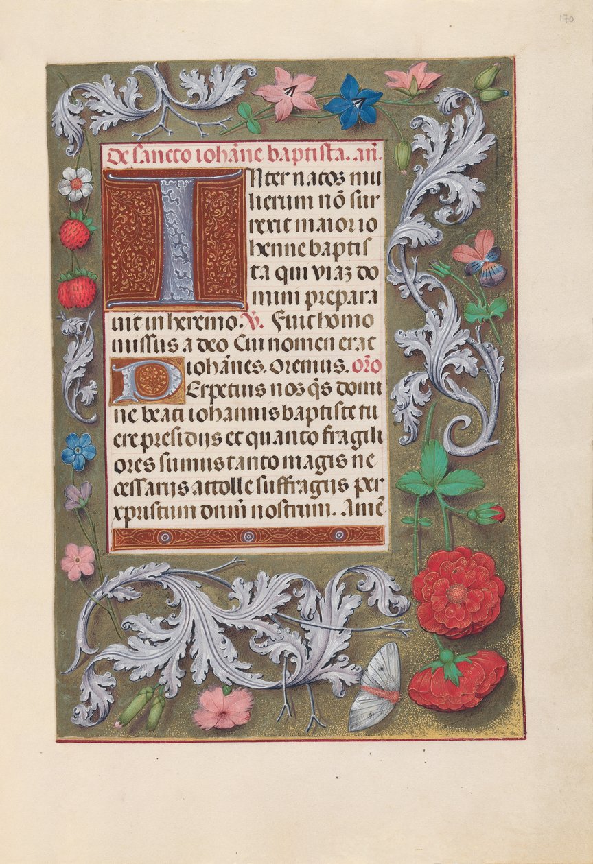 Godziny królowej Izabeli Katolickiej, królowej Hiszpanii: Fol. 170r, ok. 1500. autorstwa Master of the First Prayerbook of Maximillian