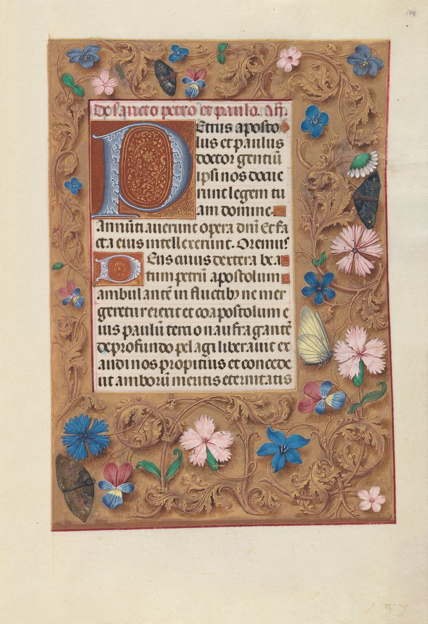 Godziny królowej Izabeli Katolickiej, królowej Hiszpanii: Fol. 174r, ok. 1500. autorstwa Master of the First Prayerbook of Maximillian
