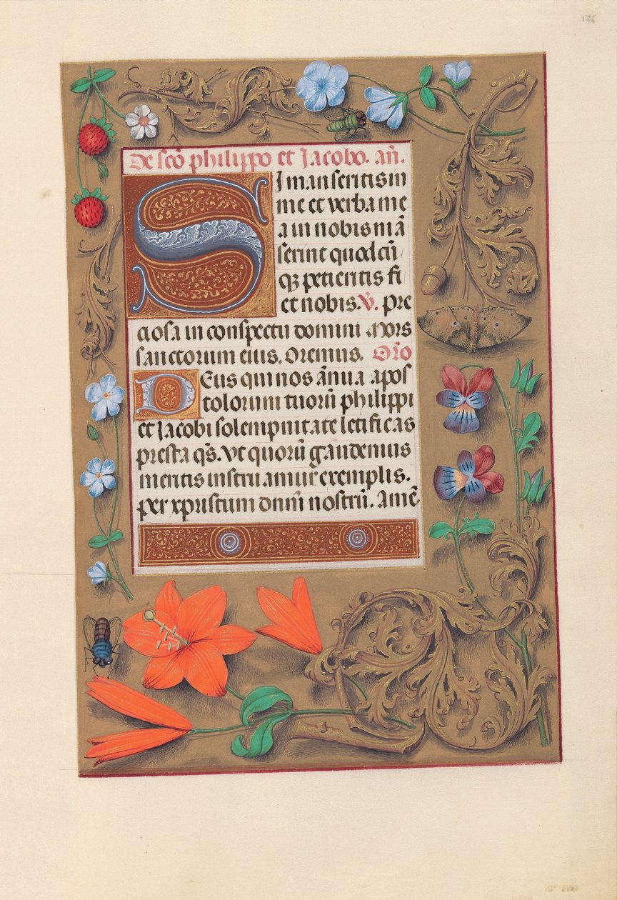Godziny królowej Izabeli Katolickiej, królowej Hiszpanii: Fol. 176r, ok. 1500. autorstwa Master of the First Prayerbook of Maximillian