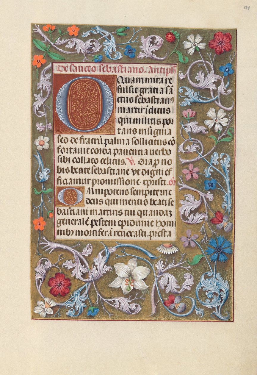 Godziny królowej Izabeli Katolickiej, królowej Hiszpanii: Fol. 178r, ok. 1500. autorstwa Master of the First Prayerbook of Maximillian