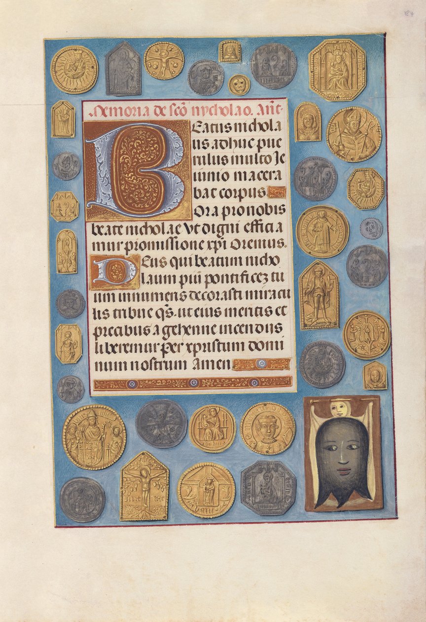 Godziny królowej Izabeli Katolickiej, królowej Hiszpanii: Fol. 184r, ok. 1500. autorstwa Master of the First Prayerbook of Maximillian