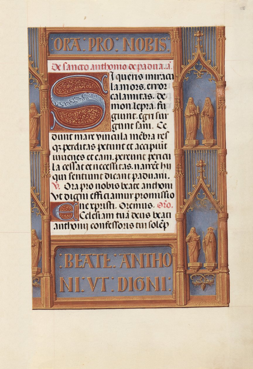 Godziny królowej Izabeli Katolickiej, królowej Hiszpanii: Fol. 188r, ok. 1500. autorstwa Master of the First Prayerbook of Maximillian