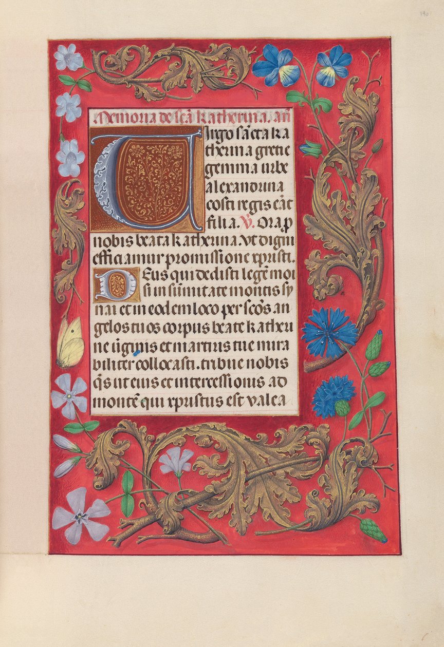 Godziny królowej Izabeli Katolickiej, królowej Hiszpanii: Fol. 190r, ok. 1500. autorstwa Master of the First Prayerbook of Maximillian