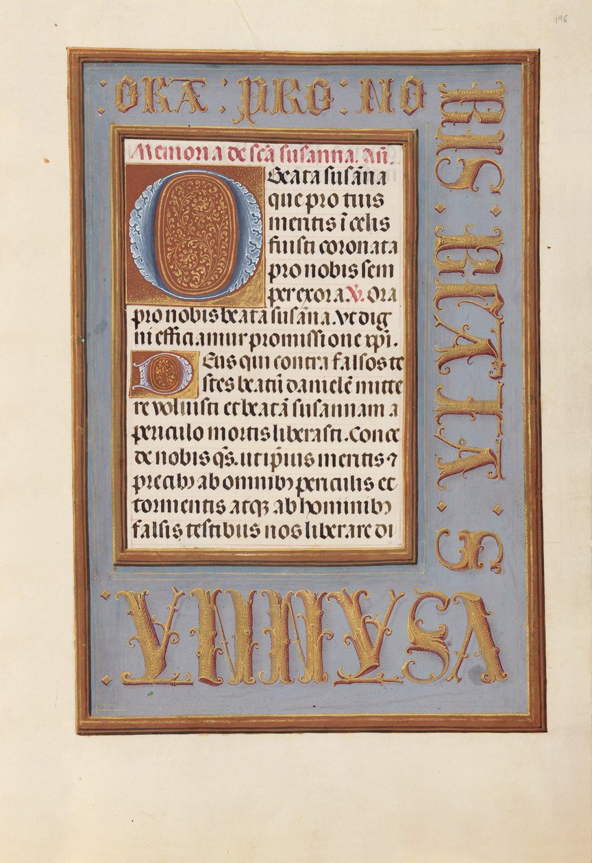 Godziny królowej Izabeli Katolickiej, królowej Hiszpanii: Fol. 196r, ok. 1500. autorstwa Master of the First Prayerbook of Maximillian