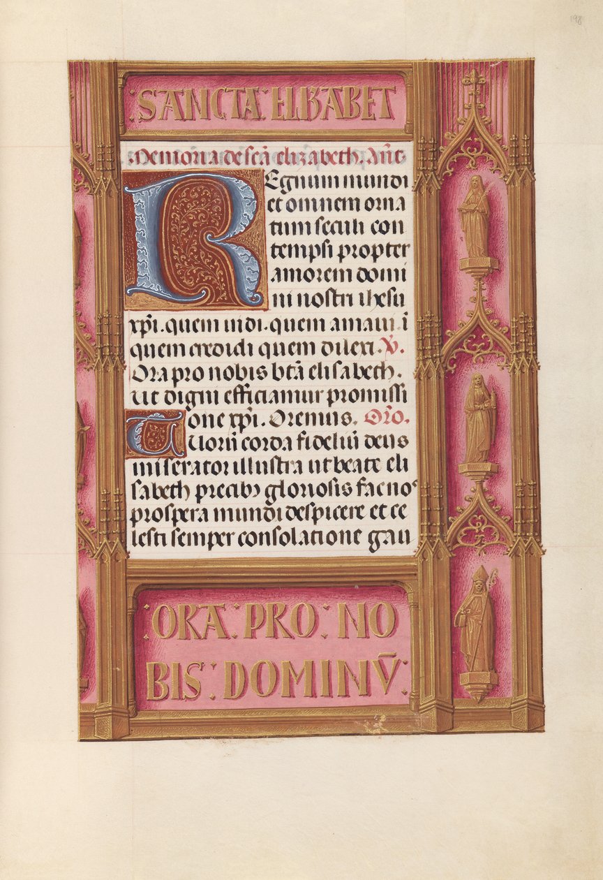 Godziny królowej Izabeli Katolickiej, królowej Hiszpanii: Fol. 198r, ok. 1500. autorstwa Master of the First Prayerbook of Maximillian
