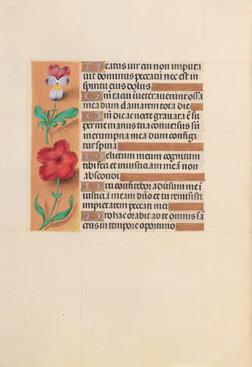 Godziny królowej Izabeli Katolickiej, królowej Hiszpanii: Fol. 201v, ok. 1500. autorstwa Master of the First Prayerbook of Maximillian
