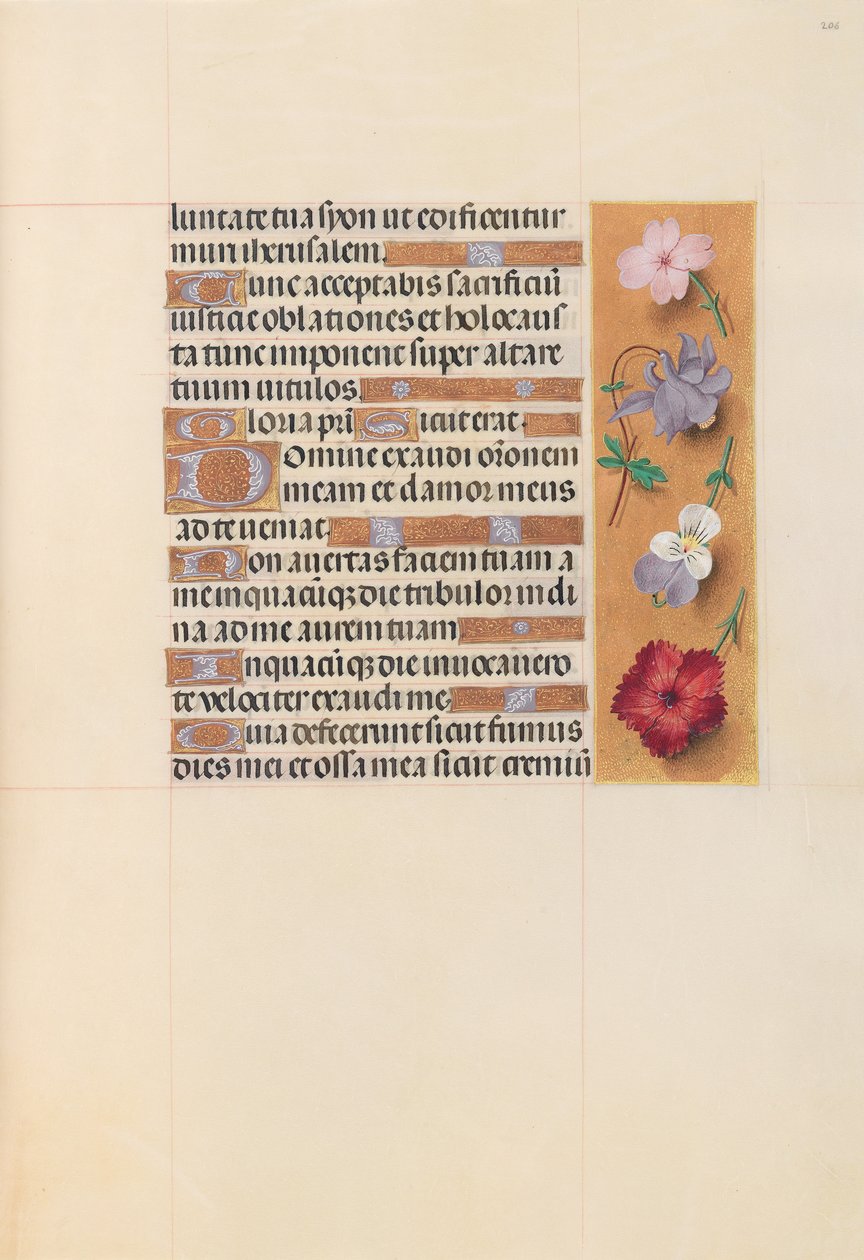Godziny królowej Izabeli Katolickiej, królowej Hiszpanii: Fol. 206r, ok. 1500. autorstwa Master of the First Prayerbook of Maximillian