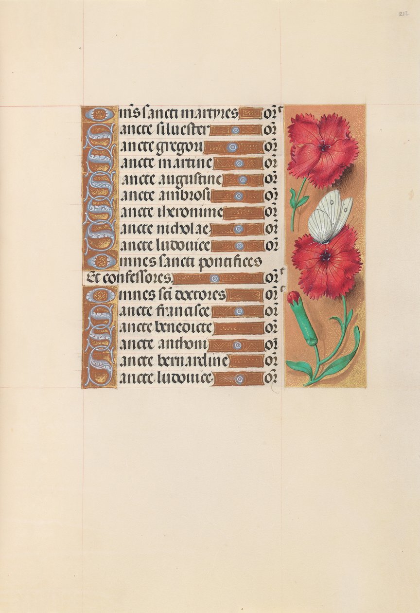 Godziny królowej Izabeli Katolickiej, królowej Hiszpanii: Fol. 212r, ok. 1500. autorstwa Master of the First Prayerbook of Maximillian