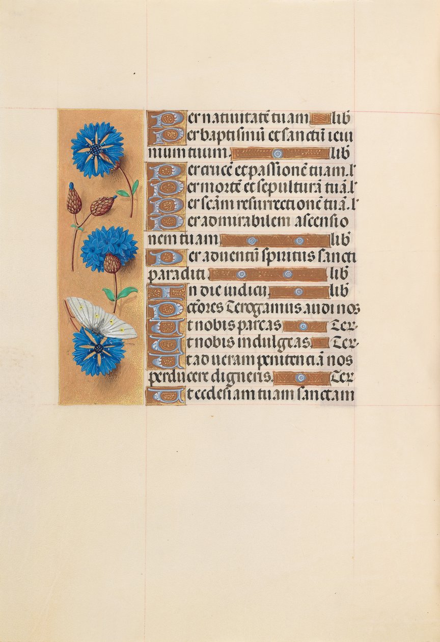 Godziny królowej Izabeli Katolickiej, królowej Hiszpanii: Fol. 213v, ok. 1500. autorstwa Master of the First Prayerbook of Maximillian