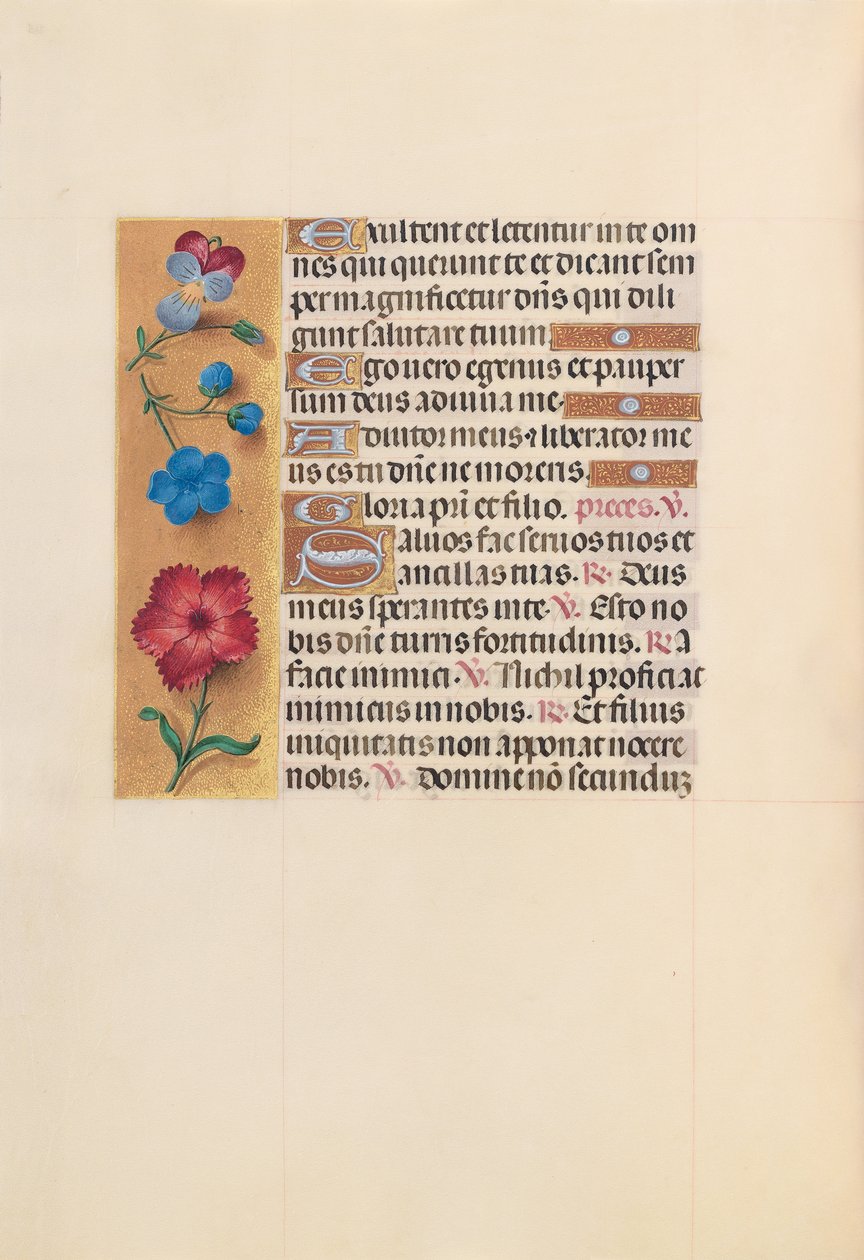 Godziny królowej Izabeli Katolickiej, królowej Hiszpanii: Fol. 215v, ok. 1500. autorstwa Master of the First Prayerbook of Maximillian