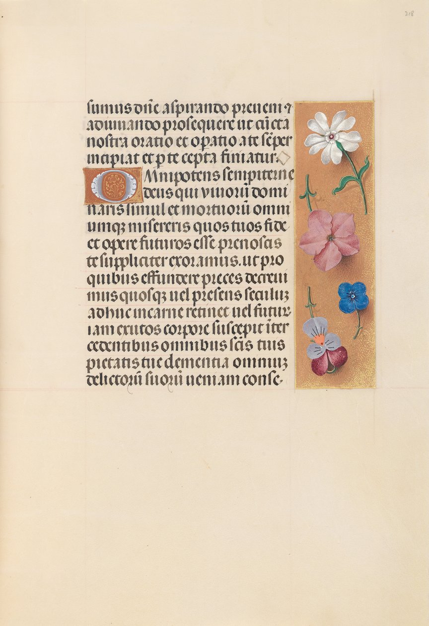 Godziny królowej Izabeli Katolickiej, królowej Hiszpanii: Fol. 218r, ok. 1500. autorstwa Master of the First Prayerbook of Maximillian