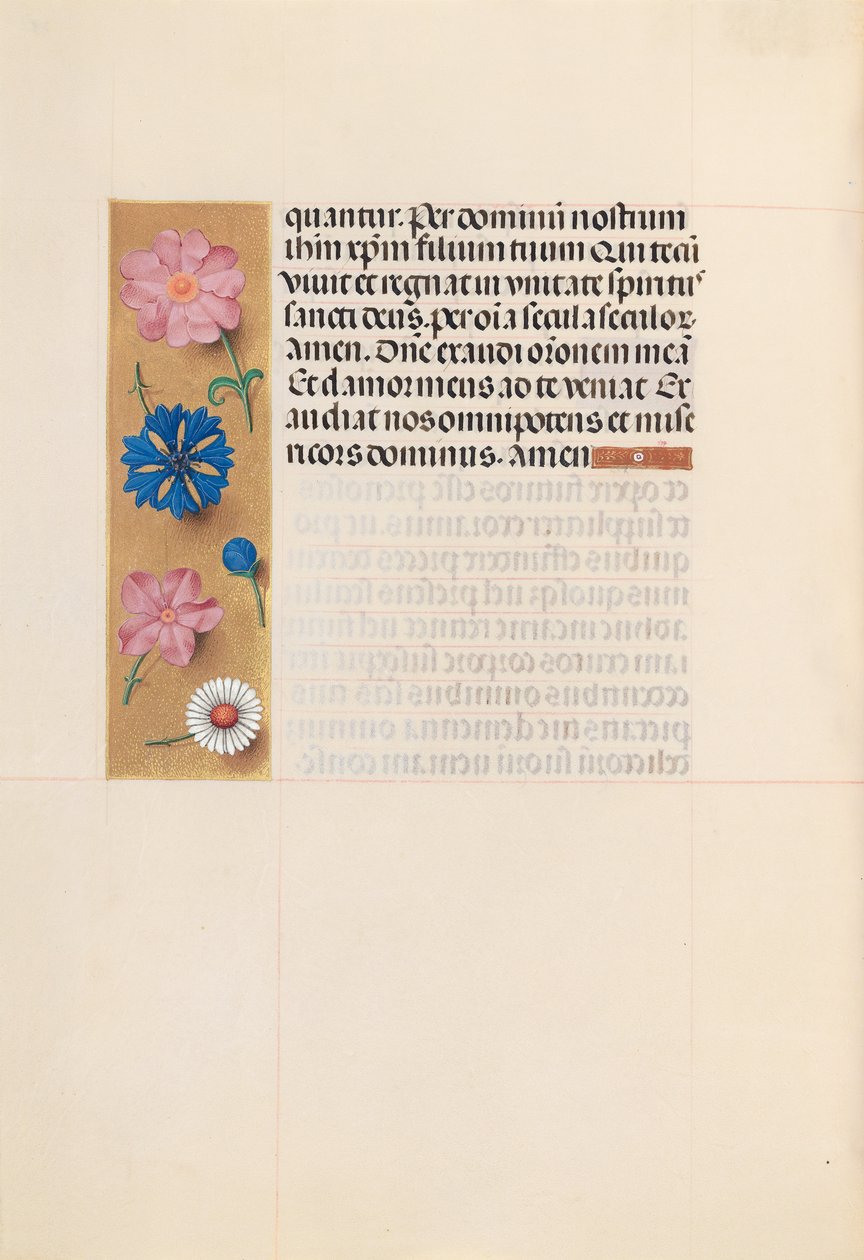 Godziny królowej Izabeli Katolickiej, królowej Hiszpanii: Fol. 218v, Urząd Zmarłych, c. 1500. autorstwa Master of the First Prayerbook of Maximillian