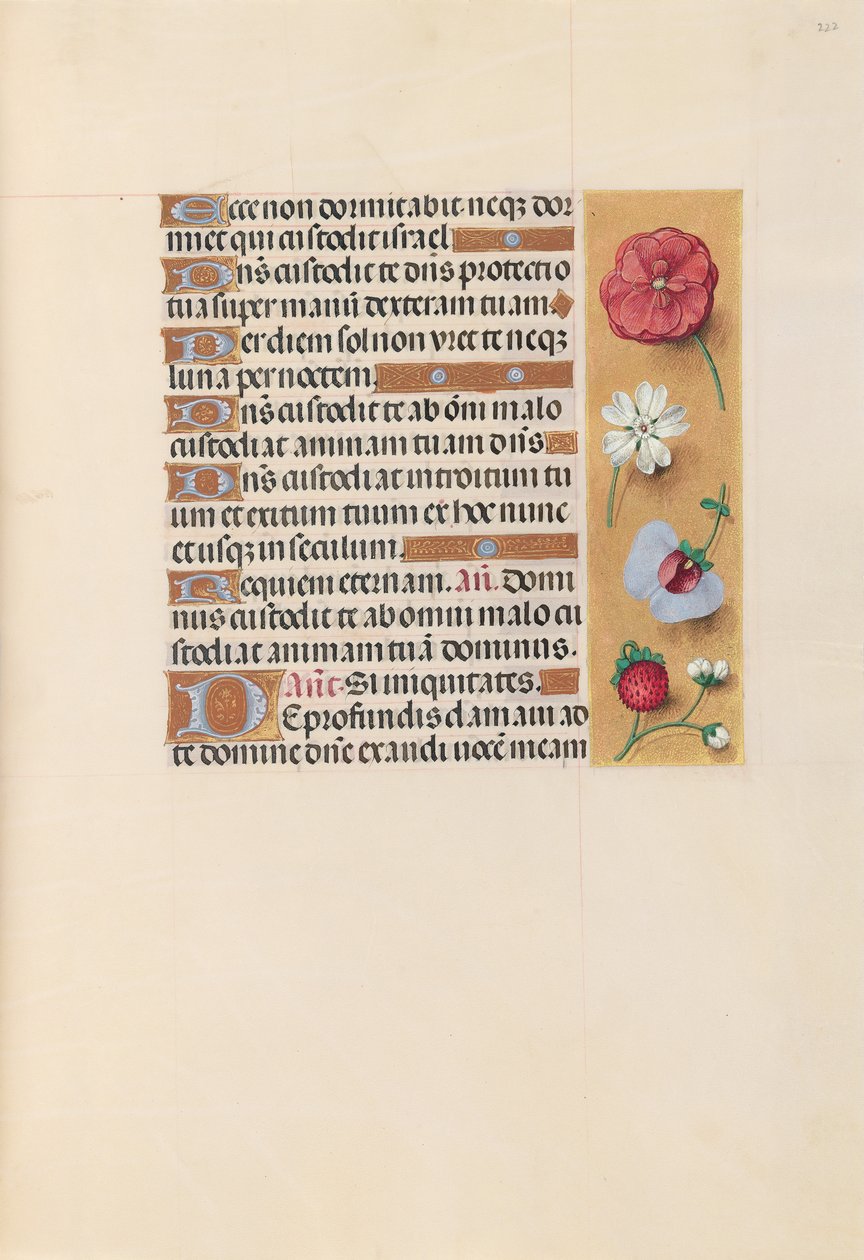 Godziny królowej Izabeli Katolickiej, królowej Hiszpanii: Fol. 222r, ok. 1500. autorstwa Master of the First Prayerbook of Maximillian