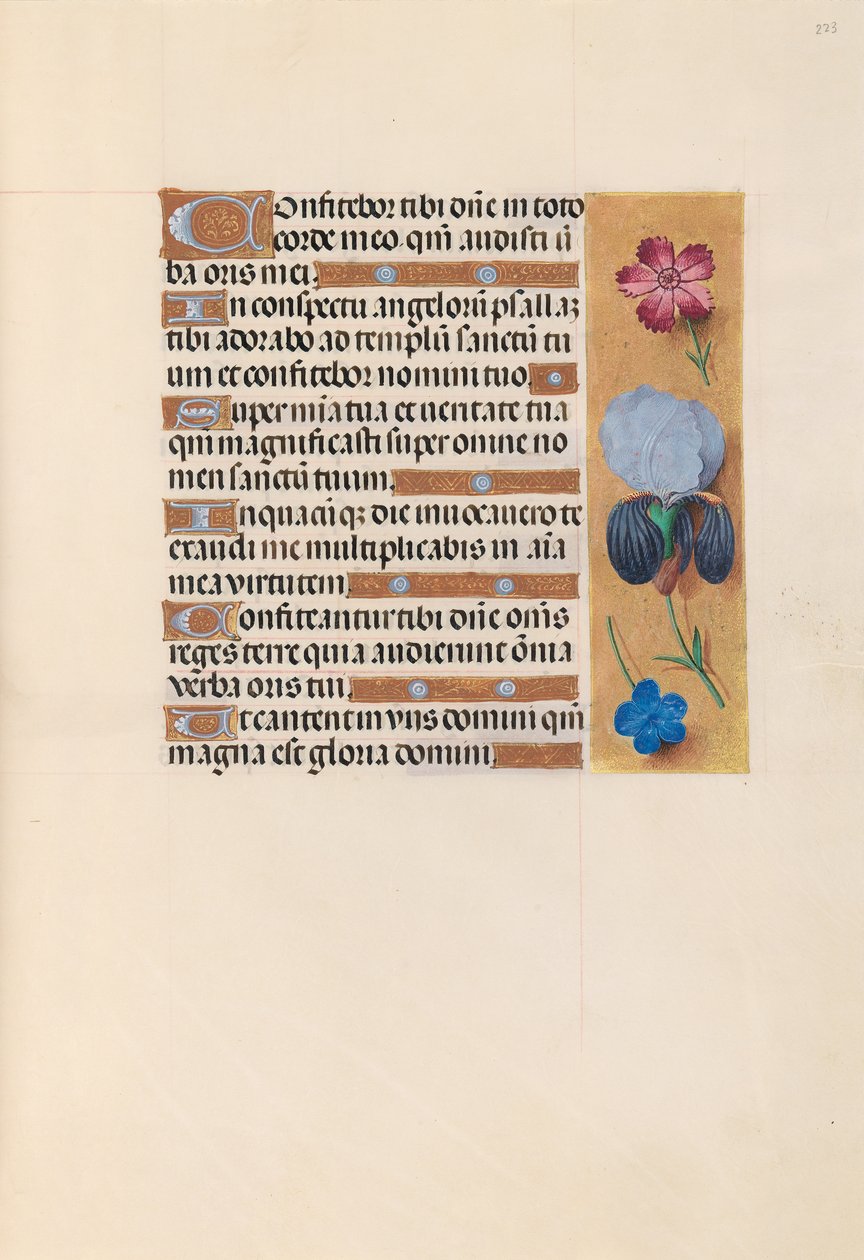 Godziny królowej Izabeli Katolickiej, królowej Hiszpanii: Fol. 223r, ok. 1500. autorstwa Master of the First Prayerbook of Maximillian