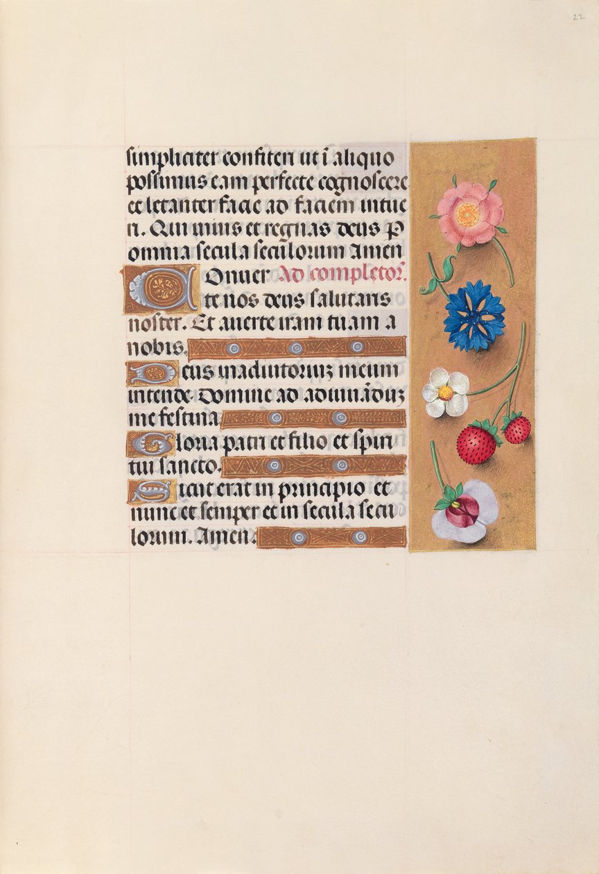 Godziny królowej Izabeli Katolickiej, królowej Hiszpanii: Fol. 22r, ok. 1500. autorstwa Master of the First Prayerbook of Maximillian