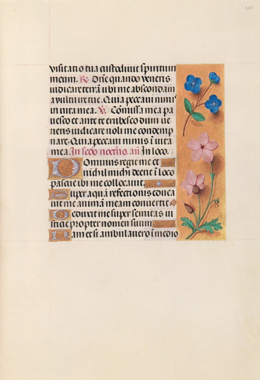 Godziny królowej Izabeli Katolickiej, królowej Hiszpanii: Fol. 233r, ok. 1500. autorstwa Master of the First Prayerbook of Maximillian