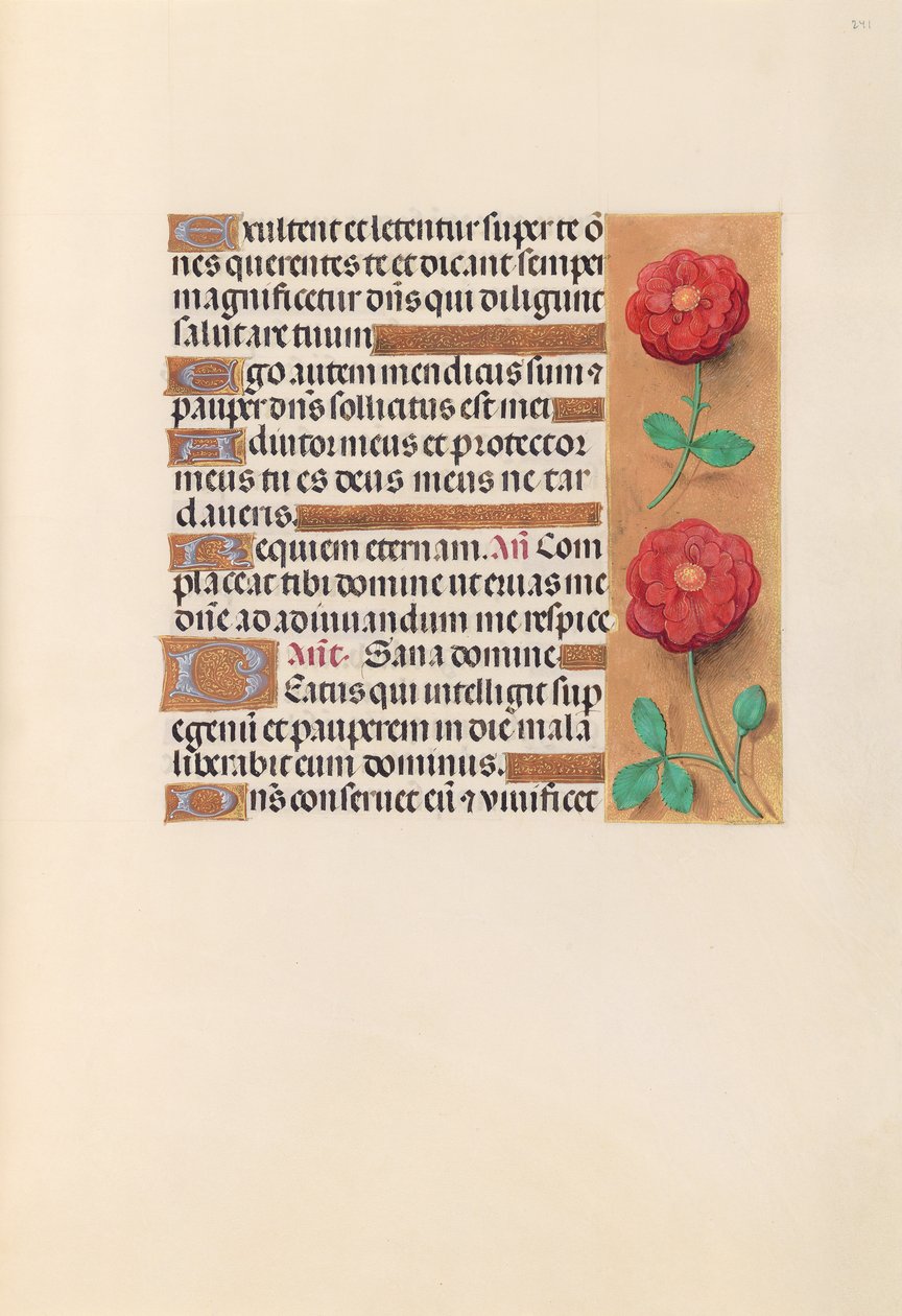 Godziny królowej Izabeli Katolickiej, królowej Hiszpanii: Fol. 241r, ok. 1500. autorstwa Master of the First Prayerbook of Maximillian