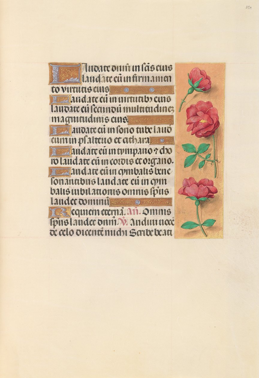 Godziny królowej Izabeli Katolickiej, królowej Hiszpanii: Fol. 254r, ok. 1500. autorstwa Master of the First Prayerbook of Maximillian