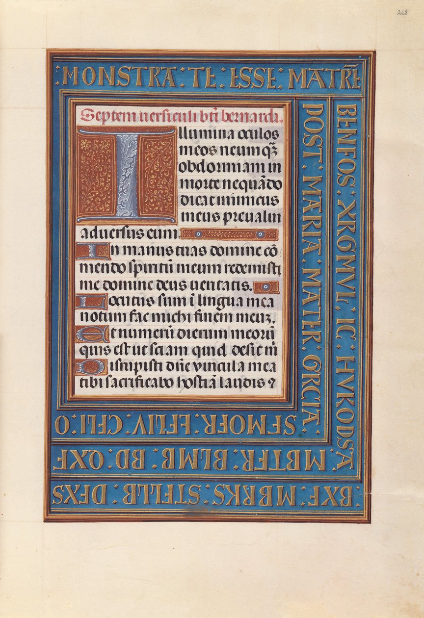 Godziny królowej Izabeli Katolickiej, królowej Hiszpanii: Fol. 268r, ok. 1500. autorstwa Master of the First Prayerbook of Maximillian
