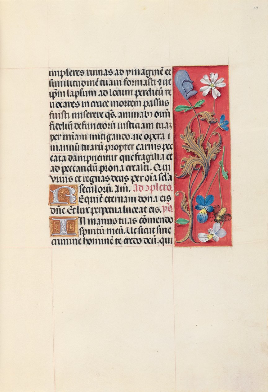 Godziny królowej Izabeli Katolickiej, królowej Hiszpanii: Fol. 29r, ok. 1500. autorstwa Master of the First Prayerbook of Maximillian