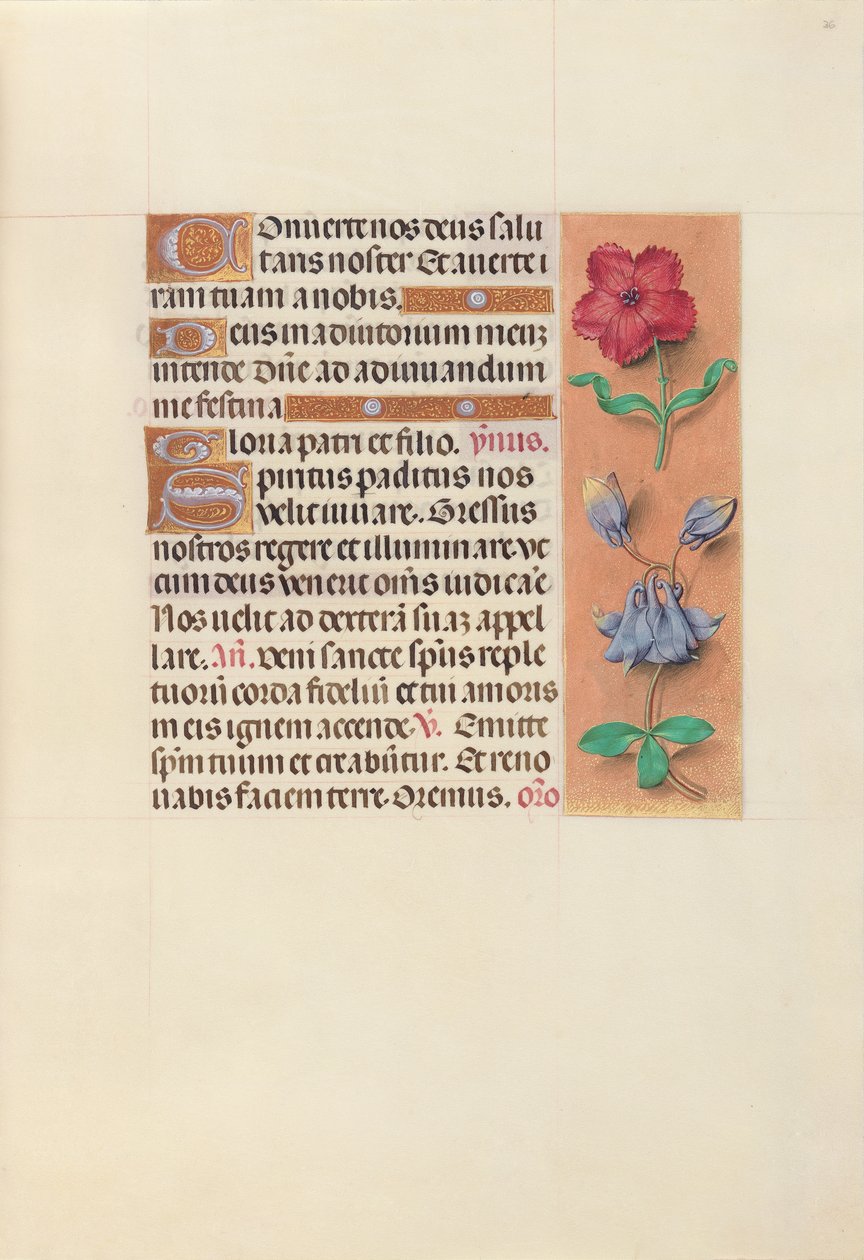 Godziny królowej Izabeli Katolickiej, królowej Hiszpanii: Fol. 36r, ok. 1500. autorstwa Master of the First Prayerbook of Maximillian