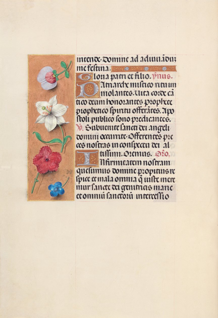 Godziny królowej Izabeli Katolickiej, królowej Hiszpanii: Fol. 39v, ok. 1500. autorstwa Master of the First Prayerbook of Maximillian