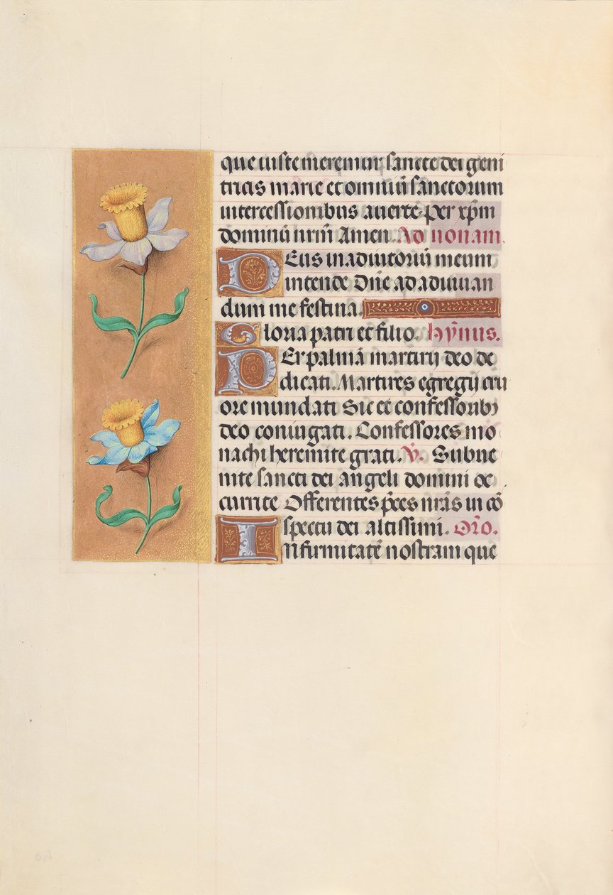 Godziny królowej Izabeli Katolickiej, królowej Hiszpanii: Fol. 40v, ok. 1500. autorstwa Master of the First Prayerbook of Maximillian