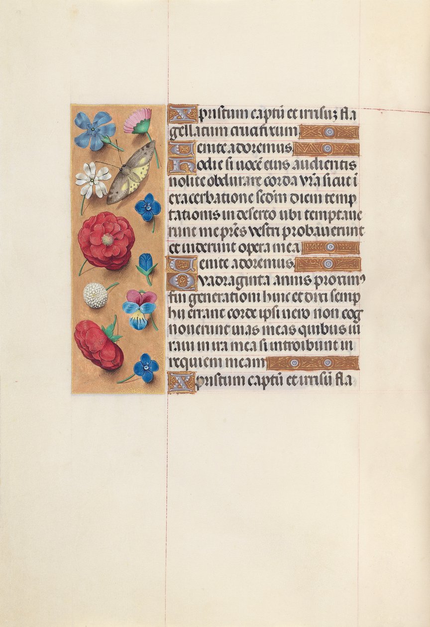 Godziny królowej Izabeli Katolickiej, królowej Hiszpanii: Fol. 51v, ok. 1500. autorstwa Master of the First Prayerbook of Maximillian