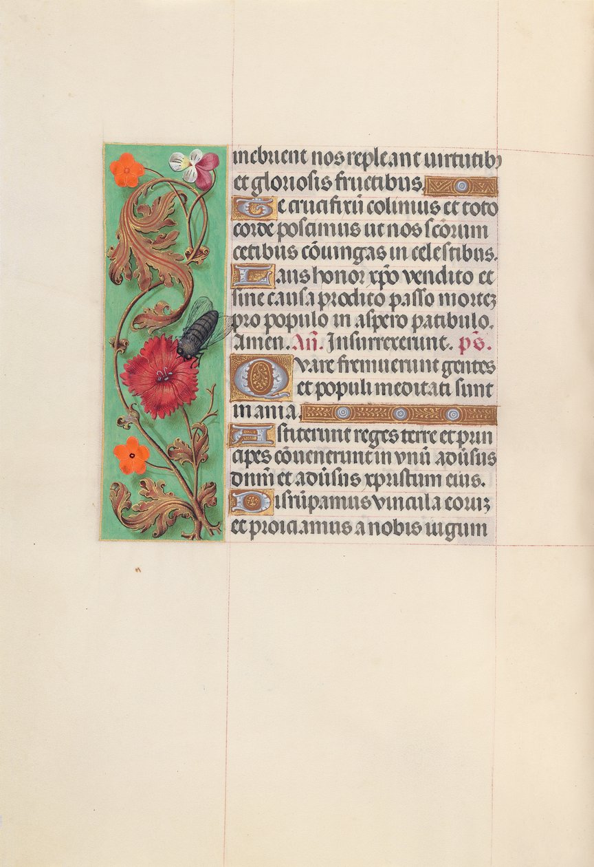 Godziny królowej Izabeli Katolickiej, królowej Hiszpanii: Fol. 52v, ok. 1500. autorstwa Master of the First Prayerbook of Maximillian