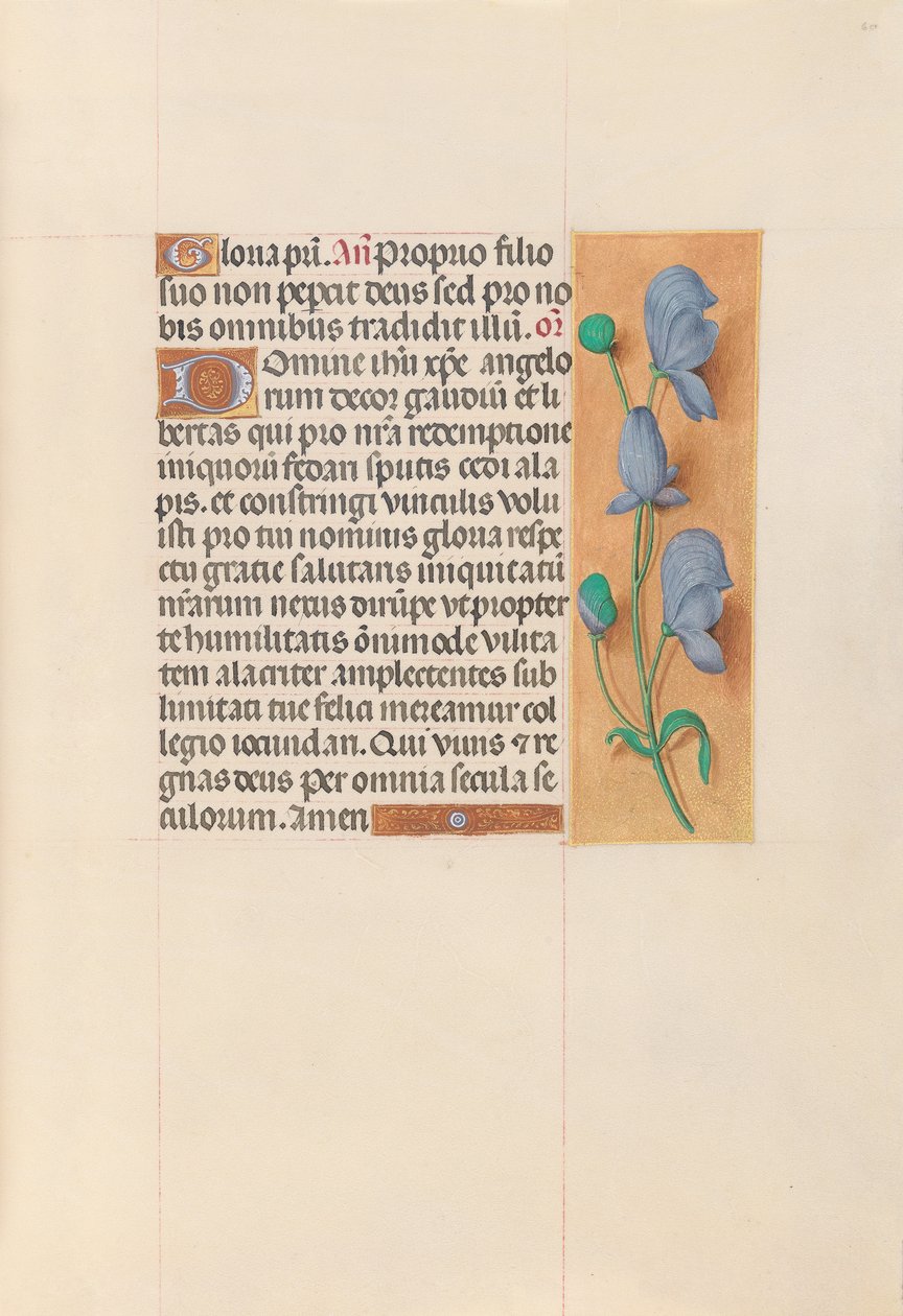 Godziny królowej Izabeli Katolickiej, królowej Hiszpanii: Fol. 60r, ok. 1500. autorstwa Master of the First Prayerbook of Maximillian