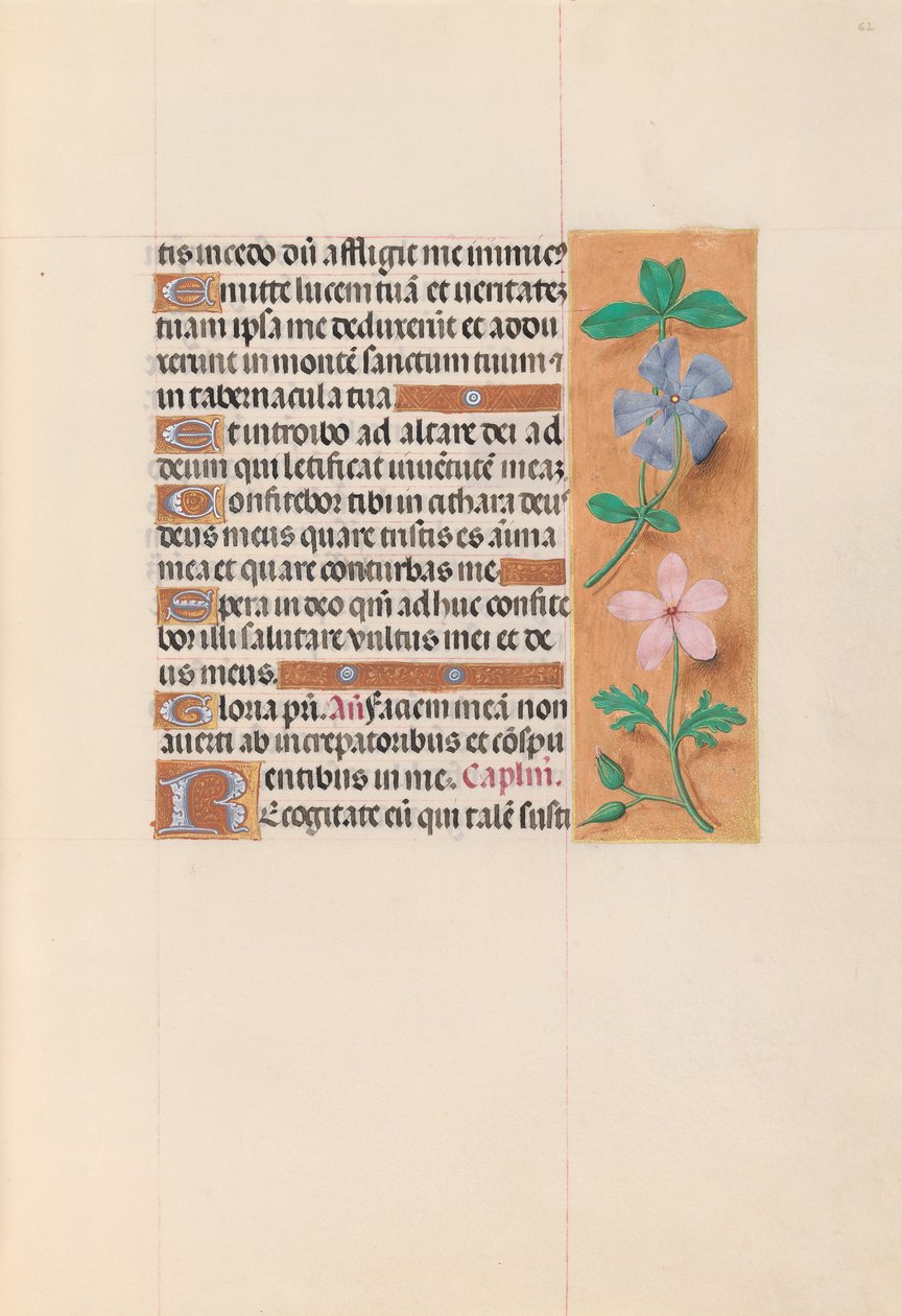 Godziny królowej Izabeli Katolickiej, królowej Hiszpanii: Fol. 62r, ok. 1500. autorstwa Master of the First Prayerbook of Maximillian