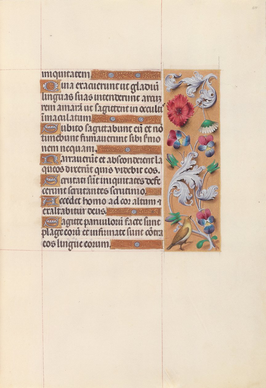 Godziny królowej Izabeli Katolickiej, królowej Hiszpanii: Fol. 64r, ok. 1500. autorstwa Master of the First Prayerbook of Maximillian