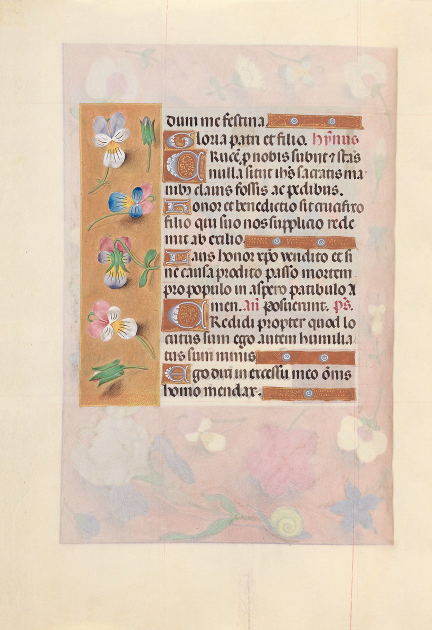 Godziny królowej Izabeli Katolickiej, królowej Hiszpanii: Fol. 66v, ok. 1500. autorstwa Master of the First Prayerbook of Maximillian