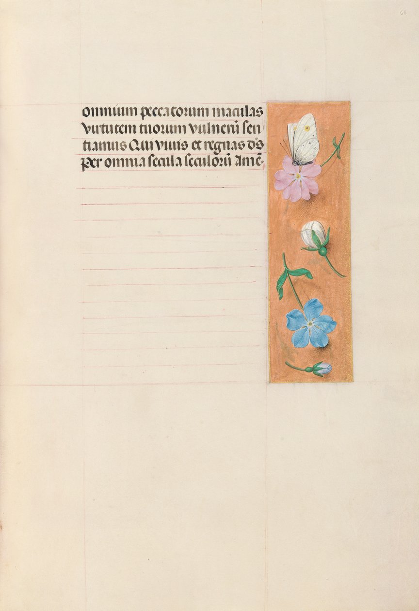 Godziny królowej Izabeli Katolickiej, królowej Hiszpanii: Fol. 68r, ok. 1500. autorstwa Master of the First Prayerbook of Maximillian