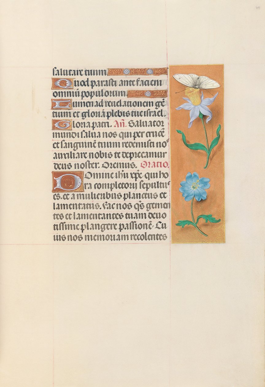 Godziny królowej Izabeli Katolickiej, królowej Hiszpanii: Fol. 79r, ok. 1500. autorstwa Master of the First Prayerbook of Maximillian