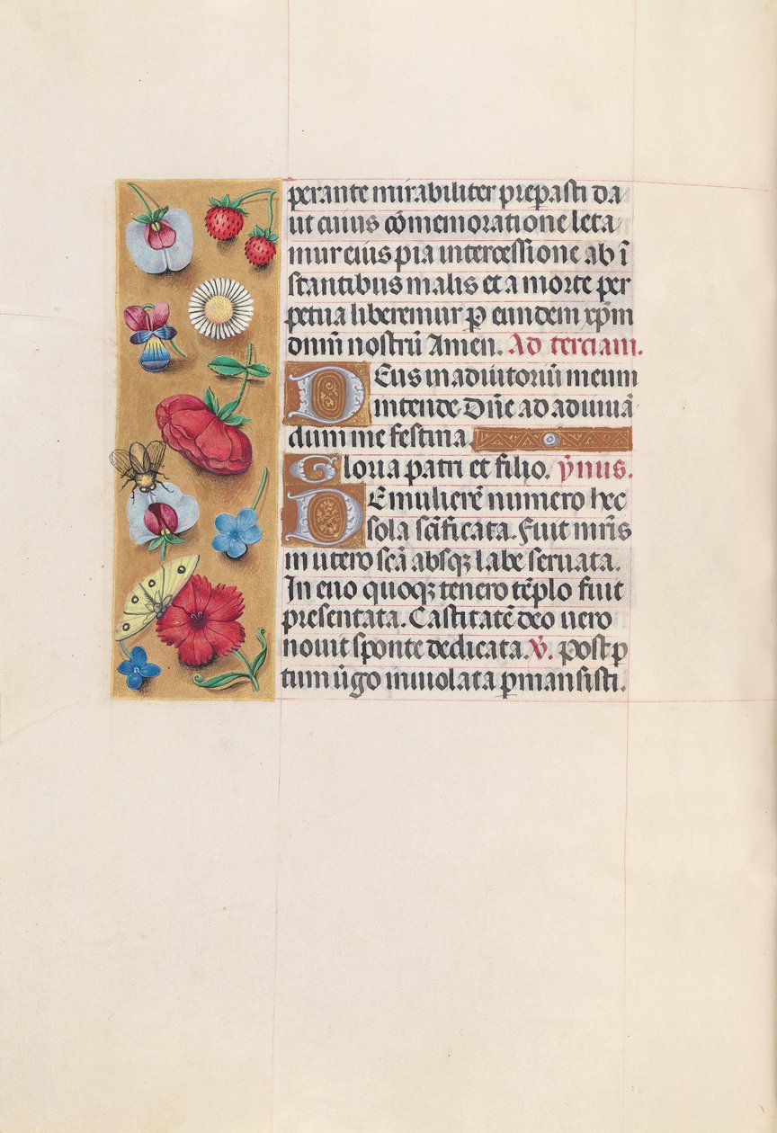 Godziny królowej Izabeli Katolickiej, królowej Hiszpanii: Fol. 82v, ok. 1500. autorstwa Master of the First Prayerbook of Maximillian