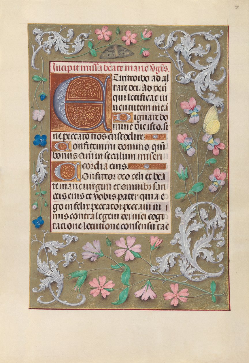 Godziny królowej Izabeli Katolickiej, królowej Hiszpanii: Fol. 88r, ok. 1500. autorstwa Master of the First Prayerbook of Maximillian